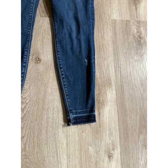 Spanx Blue Denim Legging Jegging, Women's size Small, Distressed - Picture 2 of 4
